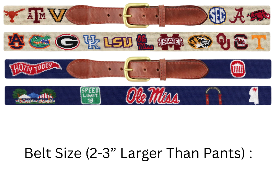 SEC Needlepoint Belt – Hand-Stitched Collegiate Game Day & Tailgate Accessory for Football Fans, 2025 Gifts for him
