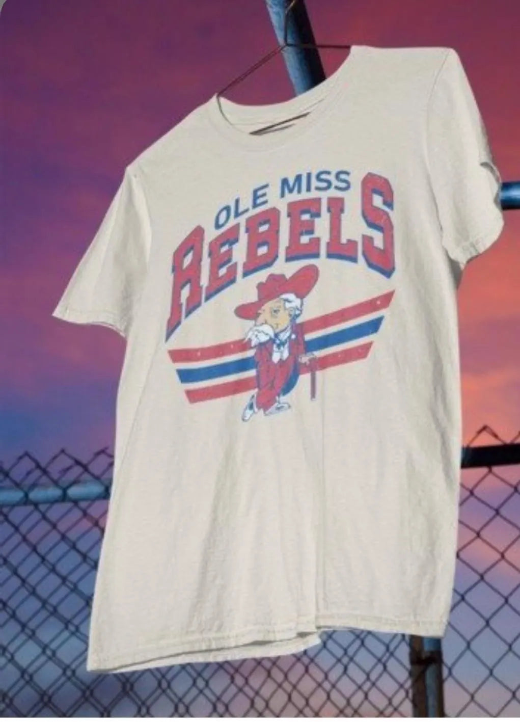 Retro/Vintage Ole Miss Rebels T-Shirt | Retro Game Day Tee| NCAA shirts for him for cheap gift for offie team