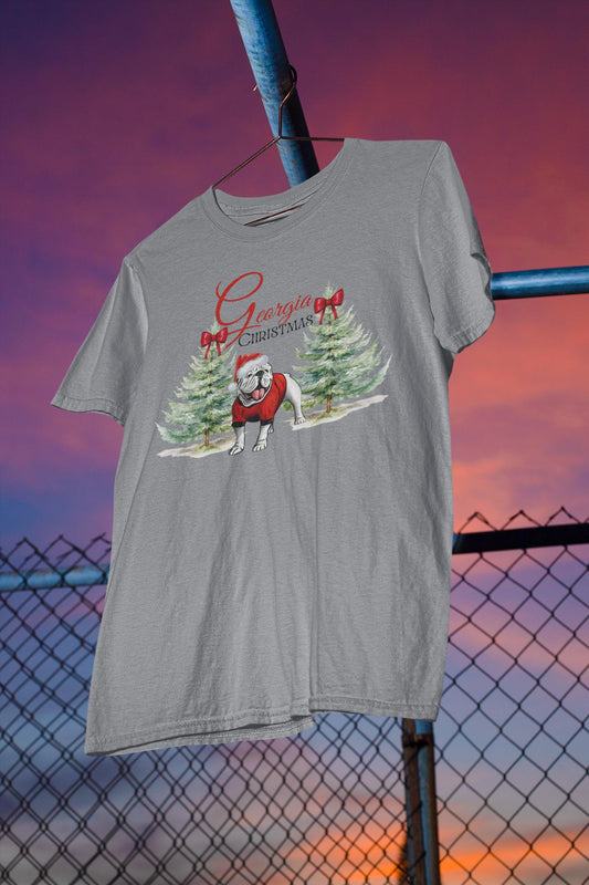 Georgia Christmas Shirt | Dawg Holiday Tee | UGA Fan Christmas Gift | Long Sleeve & Sweatshirt Options | Southern Holiday Game Day Shirt