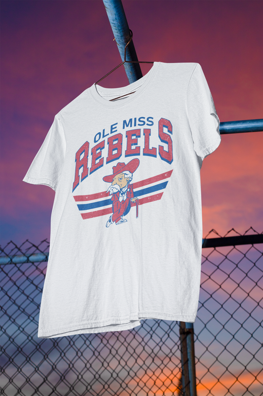 Retro/Vintage Ole Miss Rebels T-Shirt | Retro Game Day Tee| NCAA