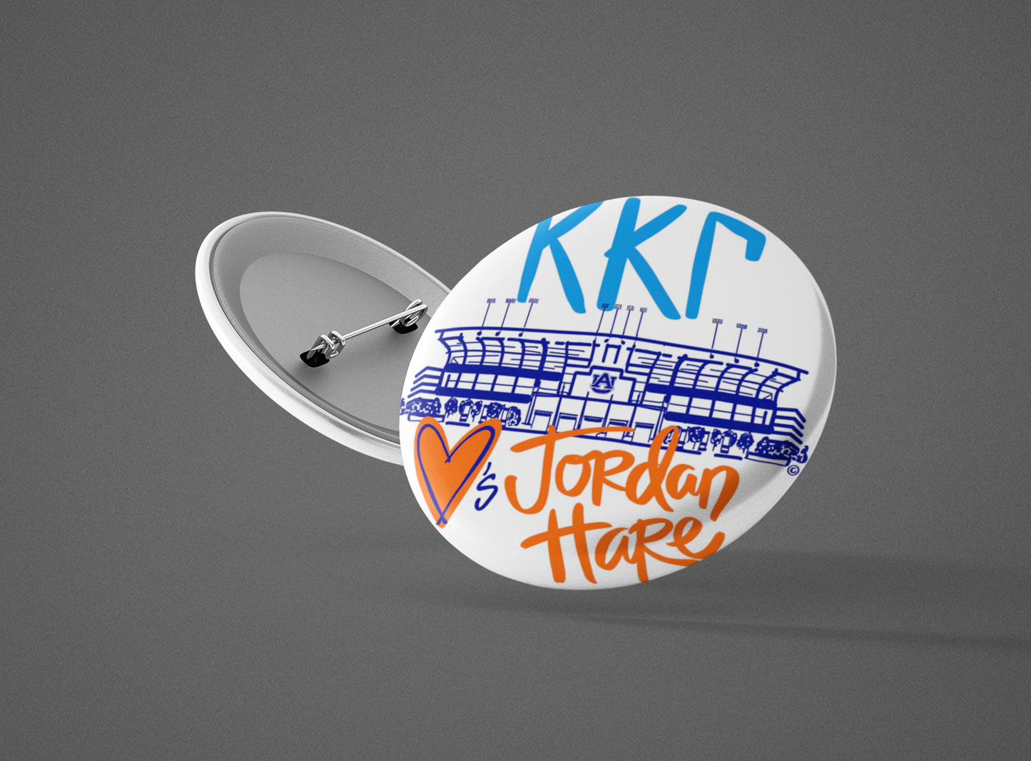 Auburn Button/ Pack of 3/ Pick your sorority